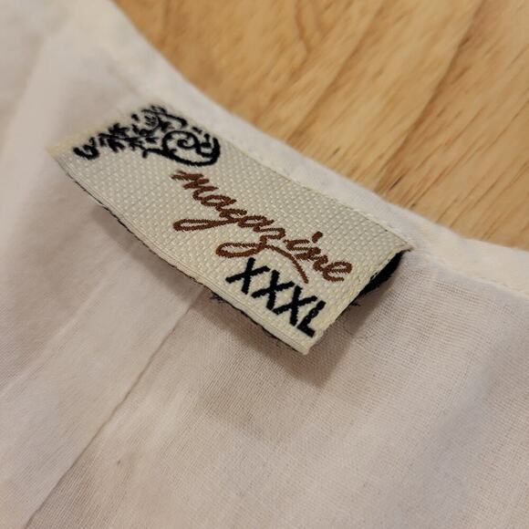 100% Cotton Loose White Shift Dress Lace & Pom Pom Detail XXXL - Picture 5 of 10